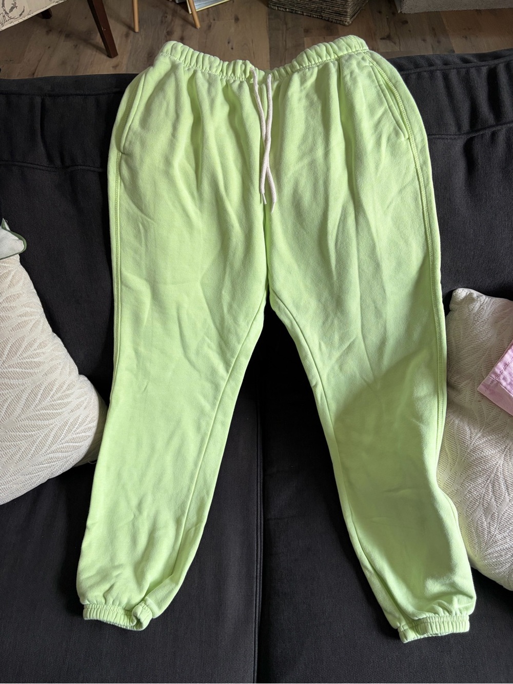 Lime Green Fleece Jogger Pants - old navy